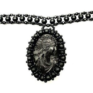 Erickson Beamon Vintage 90s Gothic Cameo Choker—Designer Statement Necklace EUC